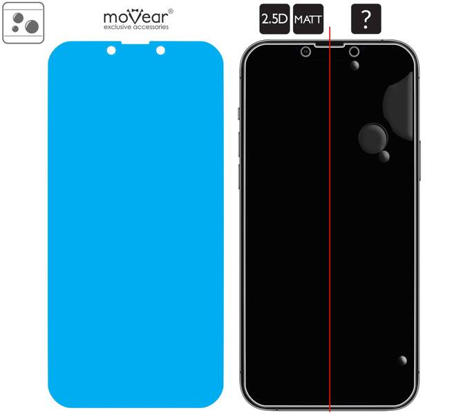 moVear GLASS mSHIELD 2.5D MATT do Apple iPhone 14 Plus / 13 Pro Max (6.7") (Antyrefleksyjne, kompatybilne z etui)