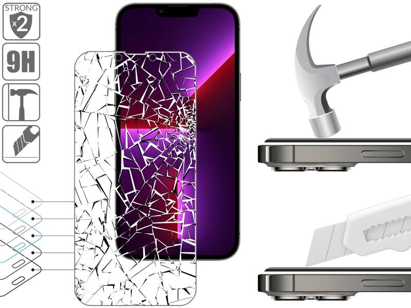 moVear GLASS mSHIELD 2.5D MATT do Apple iPhone 14 Plus / 13 Pro Max (6.7") (Antyrefleksyjne, kompatybilne z etui)