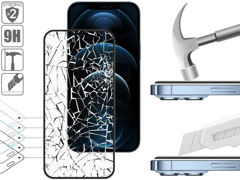moVear GLASS mSHIELD 2.5D MAX MATT do Apple iPhone 12 Pro Max (6.7") (Antyrefleksyjne, kompatybilne z etui)