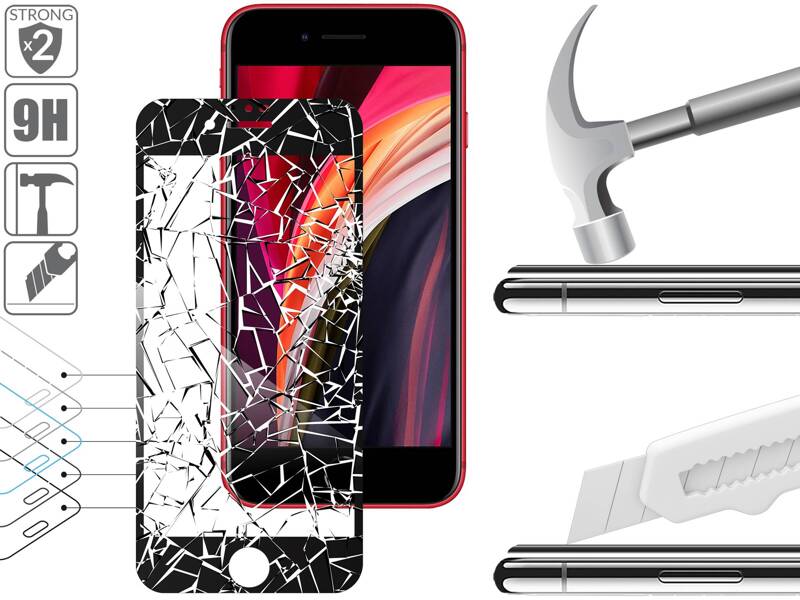 moVear GLASS mSHIELD 2.5D MAX do Apple iPhone 6s / 6 (4.7") (kompatybilne z etui)