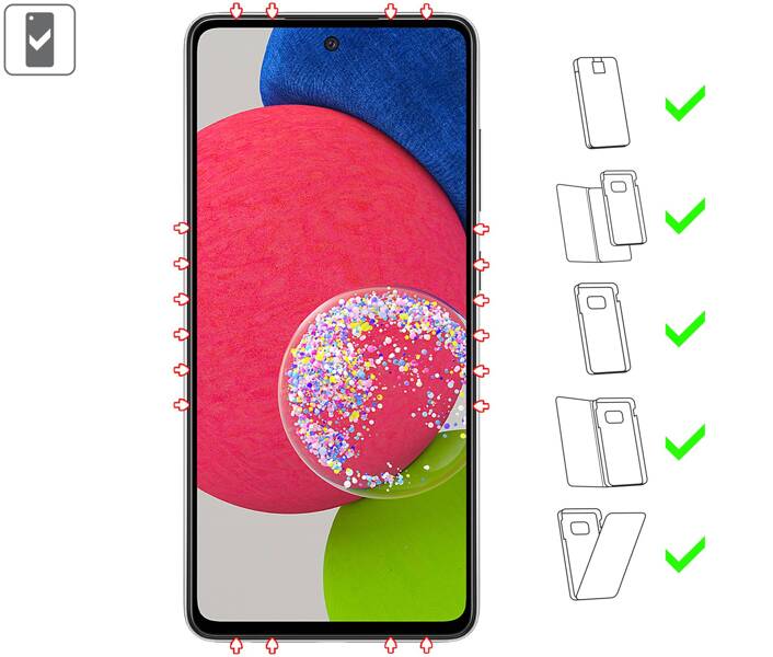 moVear GLASS mSHIELD 2.5D MAX do Samsung Galaxy A52s / A52 (6.5") (kompatybilne z etui)