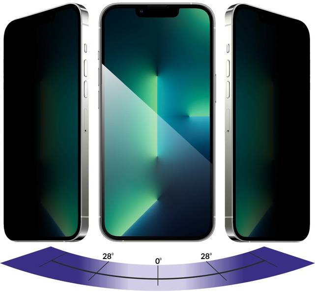 moVear GLASS mSHIELD 2.5D MAX privacy do Apple iPhone 13 Pro / 13 (6.1") (Prywatyzujące, kompatybilne z etui)