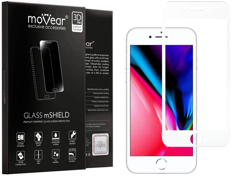 moVear GLASS mSHIELD 3D PRO MATT do Apple iPhone 8 Plus / 7 Plus (5.5") | (Antyrefleksyjne)