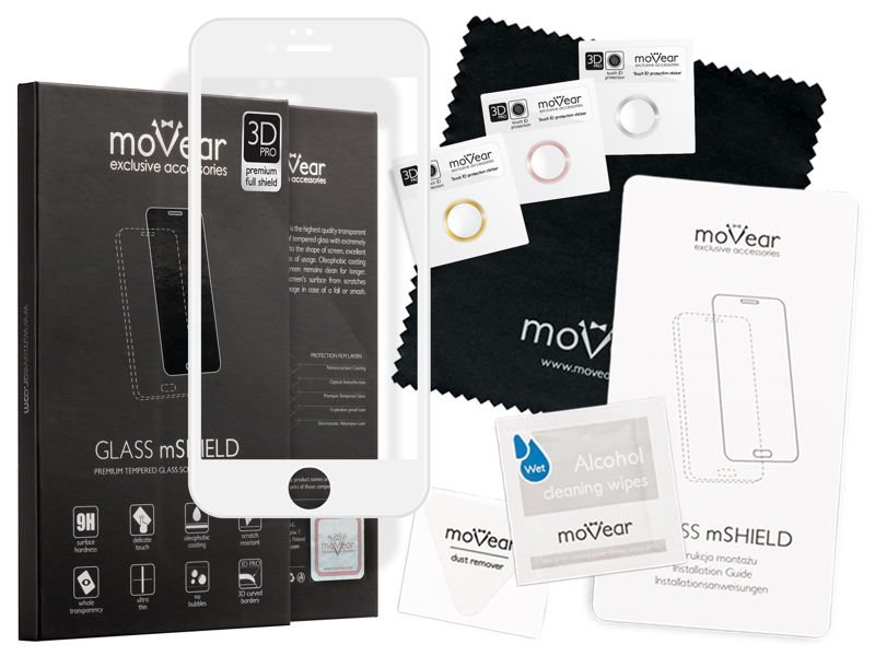 moVear GLASS mSHIELD 3D PRO MATT na iPhone 6 / 6s | Matowe Szkło Hartowane na Cały Ekran, Antyrefleksyjne, 9H