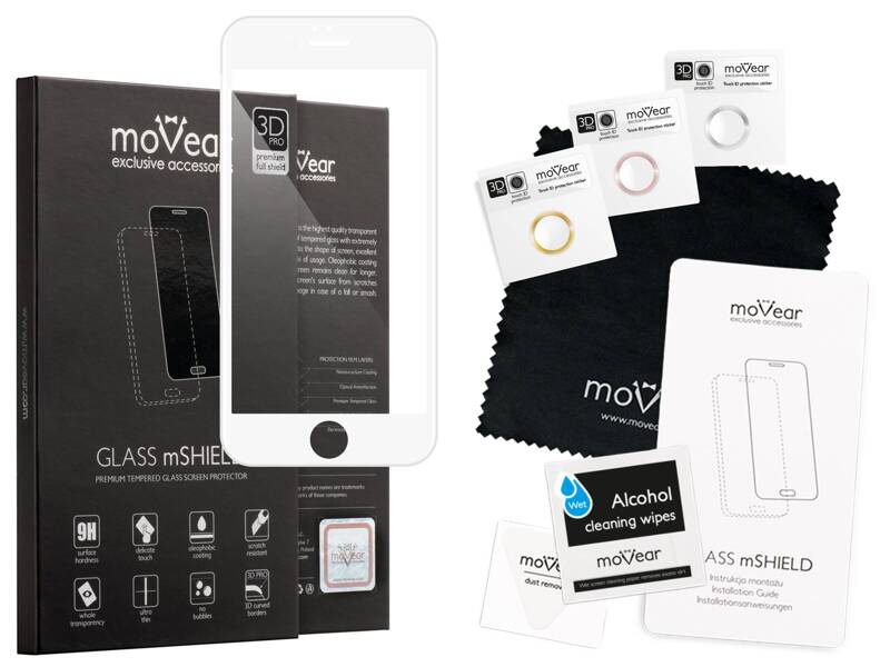 moVear GLASS mSHIELD 3D PRO do Apple iPhone 6s / 6 (4.7") (na cały ekran)