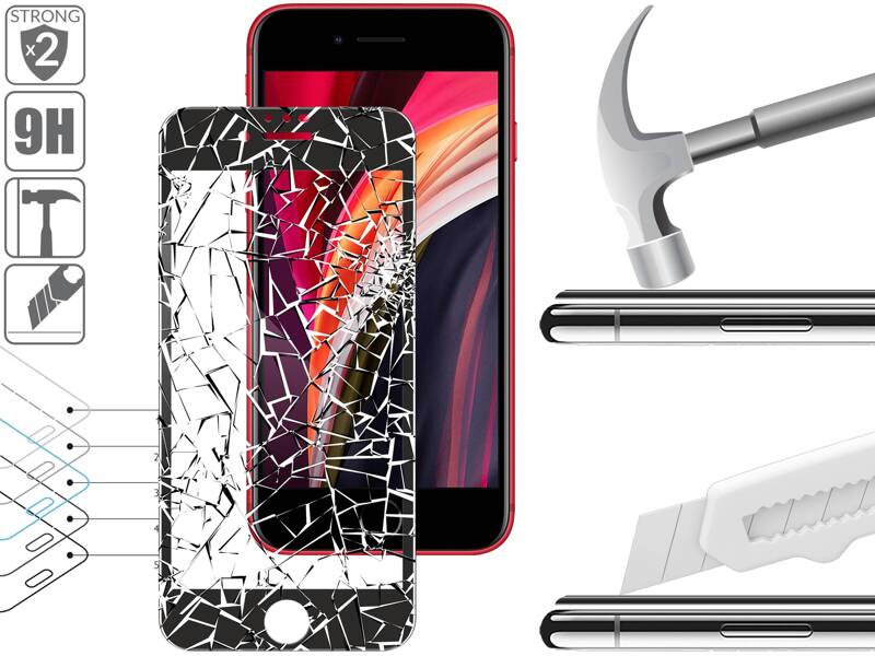 moVear GLASS mSHIELD 3D PRO do Apple iPhone SE (2022 / 2020) / 8 / 7 (4.7") (na cały ekran)