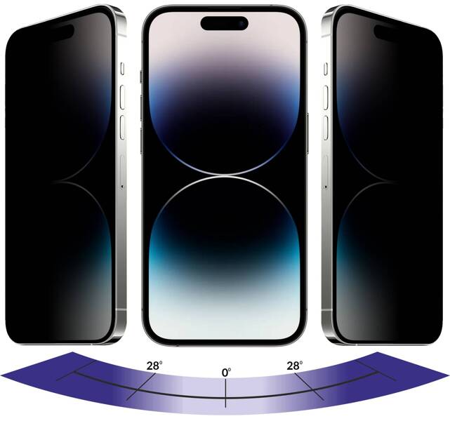 moVear GLASS mSHIELD 3D PRO privacy do Apple iPhone 14 Pro (6.1") | (Prywatyzujące)