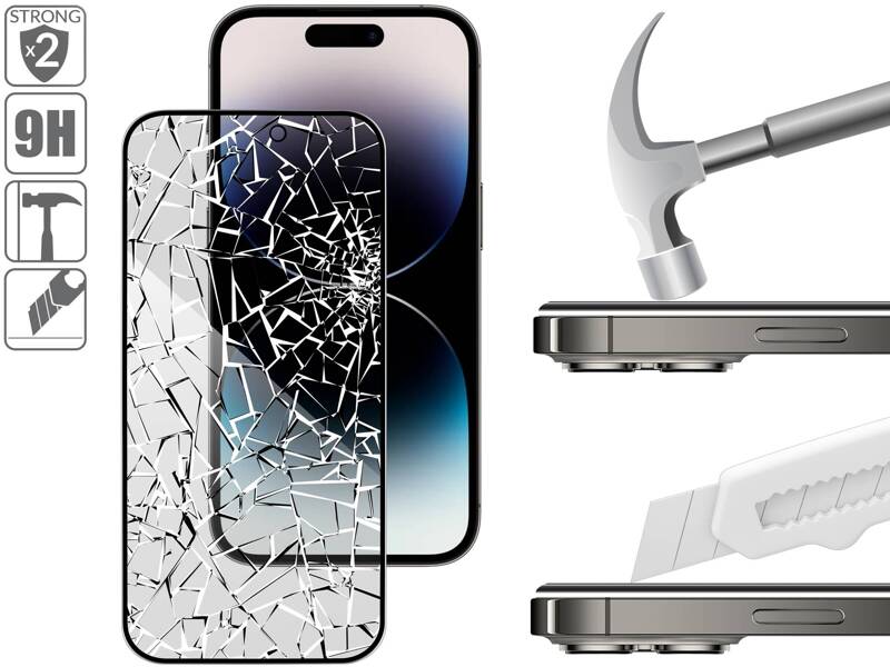 moVear GLASS mSHIELD 3D PRO privacy do Apple iPhone 14 Pro (6.1") | (Prywatyzujące)