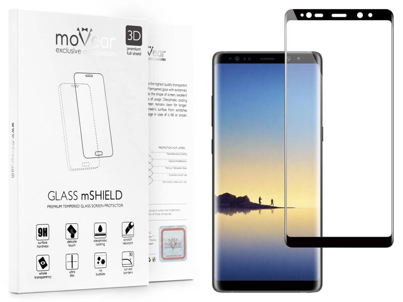 moVear GLASS mSHIELD 3D do Samsung Galaxy Note 8 (6.3") (na cały ekran)