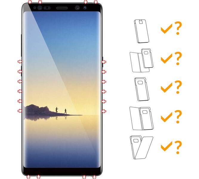 moVear GLASS mSHIELD 3D do Samsung Galaxy Note 8 (6.3") (na cały ekran)