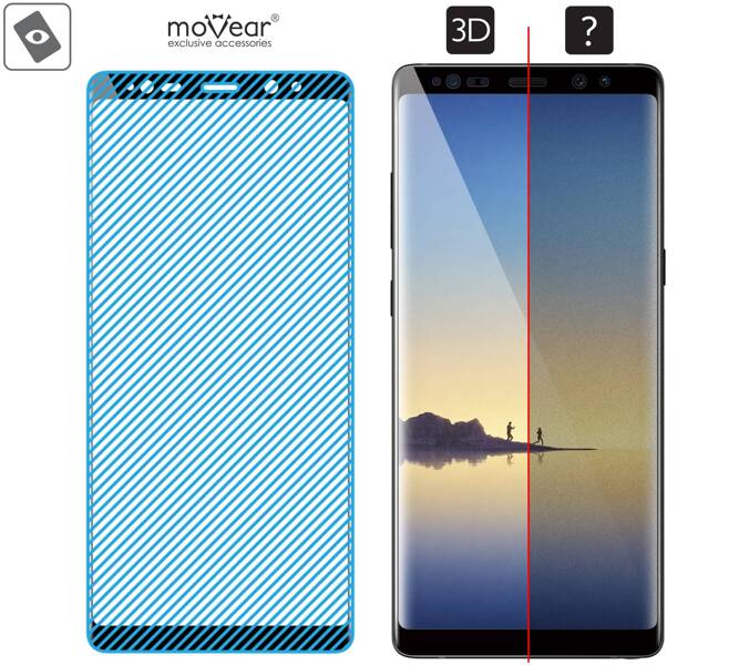 moVear GLASS mSHIELD 3D do Samsung Galaxy Note 8 (6.3") (na cały ekran)