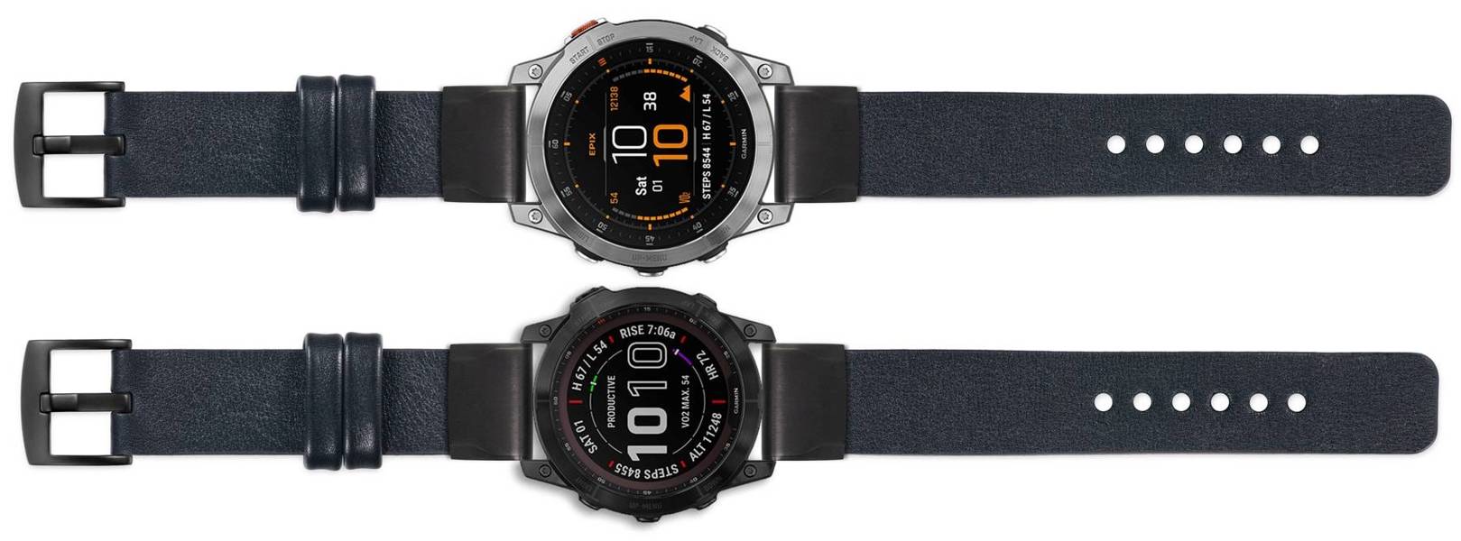 moVear Prestige S1 Skórzany pasek do Garmin QuickFit 26mm (Fenix / Epix / Quatix / Tactix / Enduro - 51mm) | Czarny [rozmiary XS-XXL i klamra do wyboru]