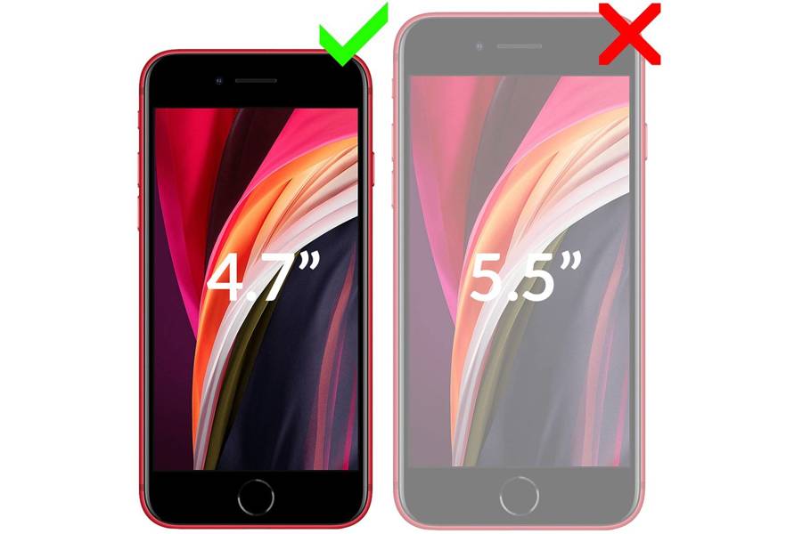 moVear flipSide S skórzane etui do Apple iPhone SE (2022 / 2020) / 8 / 7 (4.7") | Skóra naturalna nappa (Czerwona)