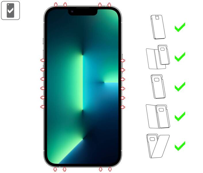 moVear mBOX GLASS mSHIELD 2.5D MAX privacy do Apple iPhone 14 / 13 / 13 Pro (6.1") (Anty spy, z Aplikatorem)