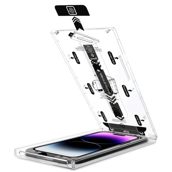 moVear mBOX GLASS mSHIELD 2.5D MAX privacy do Apple iPhone 14 Pro Max (6.7") (Anty spy, z Aplikatorem)