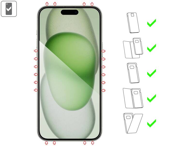 moVear mBOX GLASS mSHIELD 2.5D MAX privacy do Apple iPhone 16 Plus / 15 Plus (6.7") (Anty spy, z Aplikatorem)