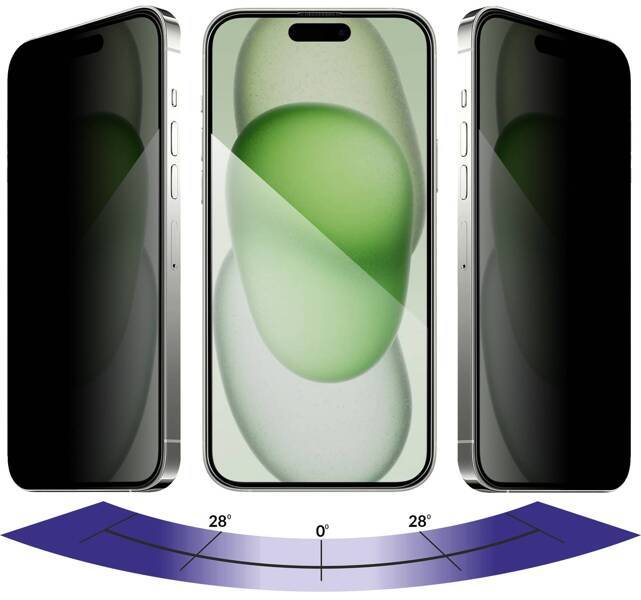 moVear mBOX GLASS mSHIELD 2.5D MAX privacy do Apple iPhone 16 Plus / 15 Plus (6.7") (Anty spy, z Aplikatorem)