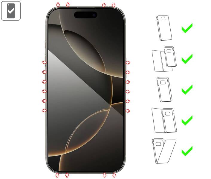 moVear mBOX GLASS mSHIELD 2.5D MAX privacy do Apple iPhone 16 Pro (6.3") (Anty spy, z Aplikatorem)