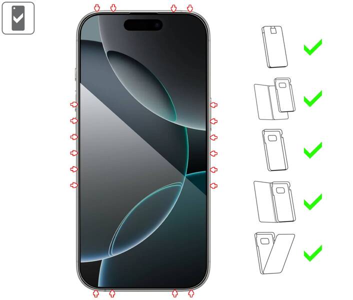 moVear mBOX GLASS mSHIELD 2.5D MAX privacy do Apple iPhone 16 Pro Max (6.9") (Anty spy, z Aplikatorem)