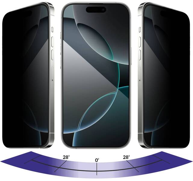 moVear mBOX GLASS mSHIELD 2.5D MAX privacy do Apple iPhone 16 Pro Max (6.9") (Anty spy, z Aplikatorem)