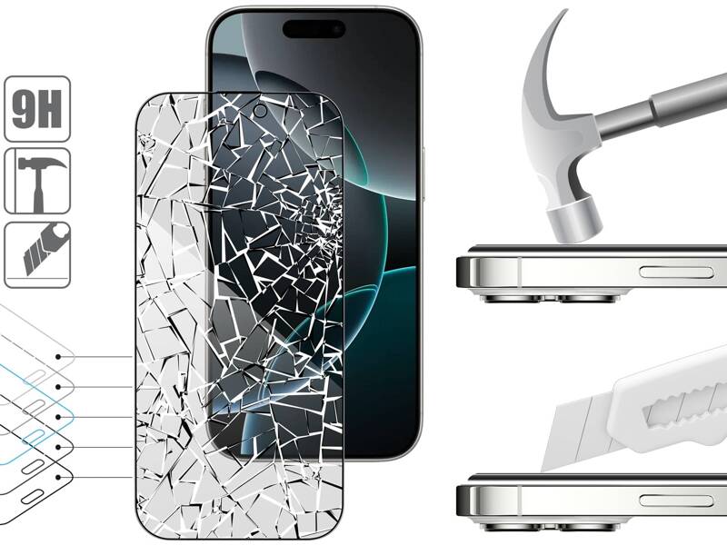 moVear mBOX GLASS mSHIELD 2.5D MAX privacy do Apple iPhone 16 Pro Max (6.9") (Anty spy, z Aplikatorem)