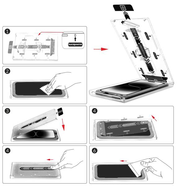 moVear mBOX GLASS mSHIELD 2.5D do Apple iPhone 14 / 13 / 13 Pro (6.1") (łatwy montaż)