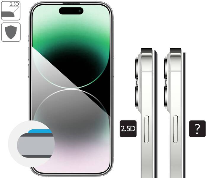 moVear mBOX GLASS mSHIELD 2.5D do Apple iPhone 14 Pro (6.1") (łatwy montaż)