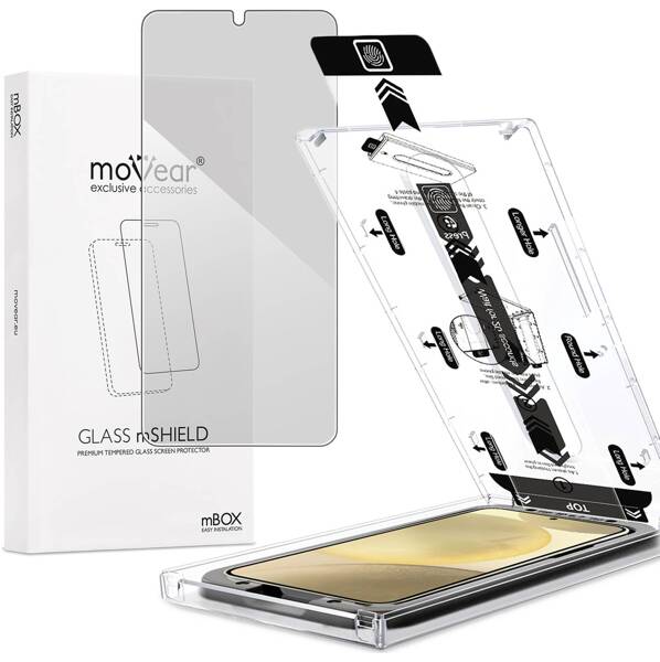 moVear mBOX GLASS mSHIELD 2.5D privacy do Samsung Galaxy S24+ (Plus) (6.7") (Anty spy, z Aplikatorem)