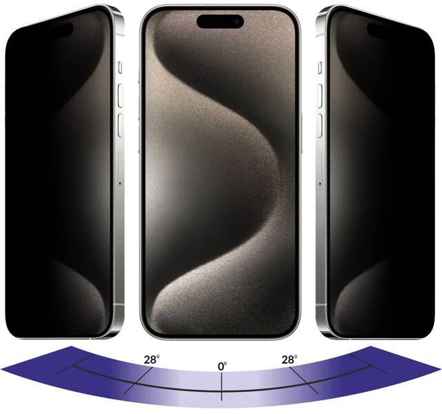 moVear mBOX GLASS mSHIELD 3D PRO privacy do Apple iPhone 15 Pro (6.1") (Prywatyzujące, z Aplikatorem)