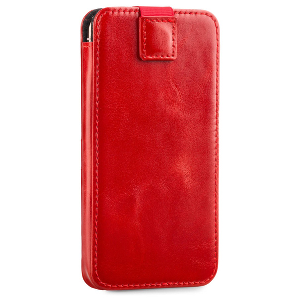 moVear pocketCase C+ skórzana wsuwka do Apple iPhone 11 Pro MAX / Xs MAX / 11 / XR / 8/7/6 Plus | Skóra naturalna vintage (Czerwona)