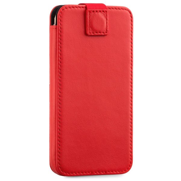 moVear pocketCase C+ skórzana wsuwka do Apple iPhone 15/14/13, 12/11 Pro, Xs/X | Skóra naturalna nappa (Czerwona)