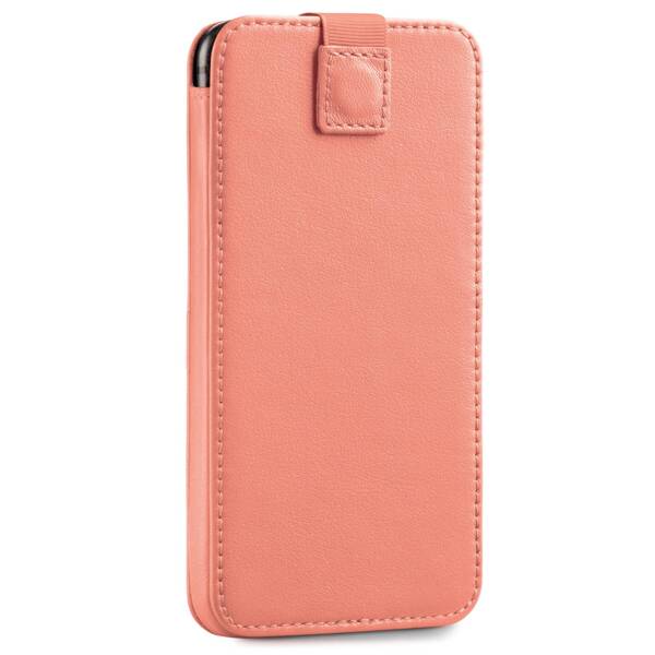 moVear pocketCase C+ skórzana wsuwka do Apple iPhone 15/14, 13/12/11 Pro, Xs/X | Skóra naturalna nappa (Różowa)