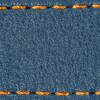 Pasek C1 20mm | Niebieski Jeans / Pomarańczowa nić | Części skórzane bez klamry